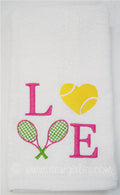 Preppy Tennis Towel Love/Tennis Gift/Tennis Captain Gift